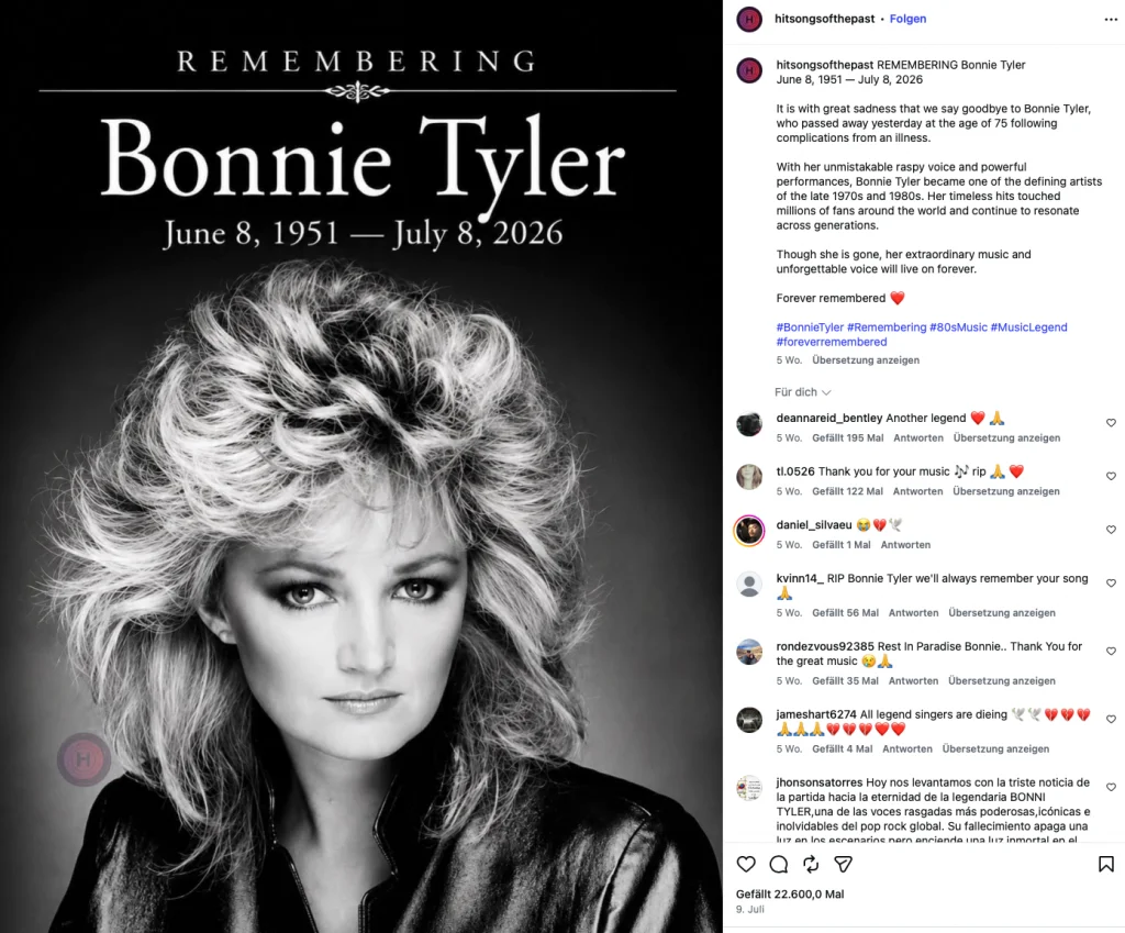 Bonnie Tyler: A Heartfelt Farewell in Wales